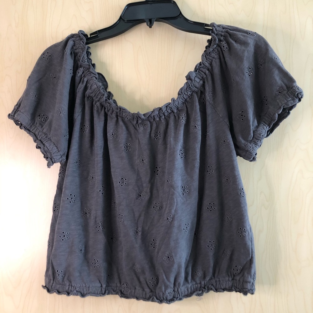American Eagle Off-The-Shoulder Puffy Top